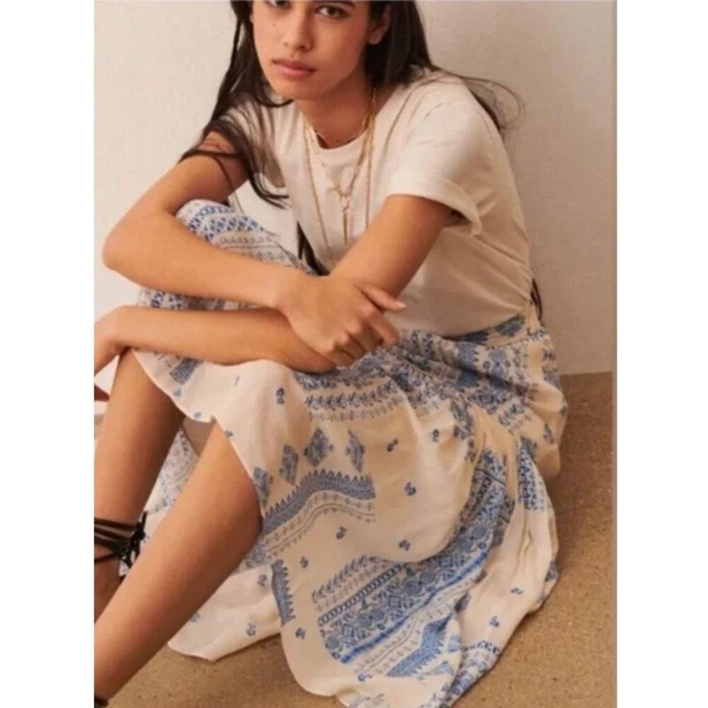 NWT! BA&SH Jupe Ionder Bandana Flowy Printed Midi Skirt - Size 1 / Small - Picture 3 of 10